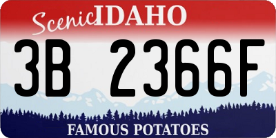 ID license plate 3B2366F