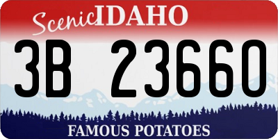 ID license plate 3B2366O
