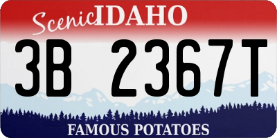 ID license plate 3B2367T