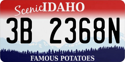 ID license plate 3B2368N