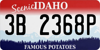 ID license plate 3B2368P