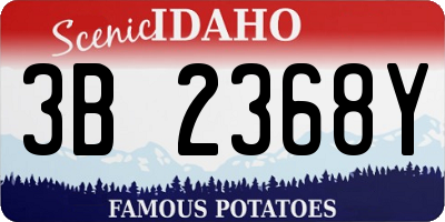 ID license plate 3B2368Y