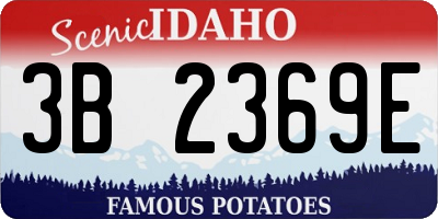 ID license plate 3B2369E