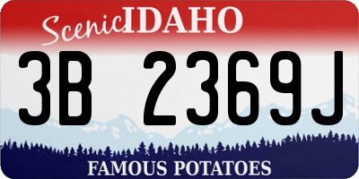 ID license plate 3B2369J