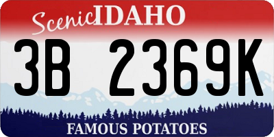 ID license plate 3B2369K