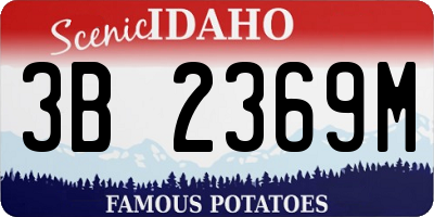 ID license plate 3B2369M