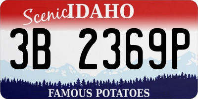 ID license plate 3B2369P