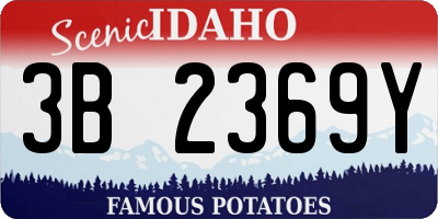 ID license plate 3B2369Y