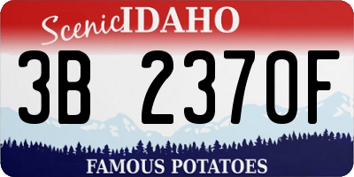 ID license plate 3B2370F
