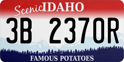 ID license plate 3B2370R
