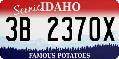 ID license plate 3B2370X