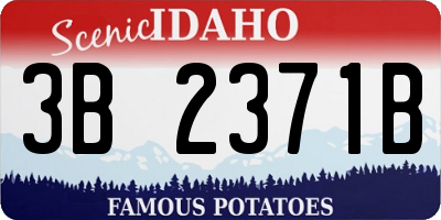 ID license plate 3B2371B