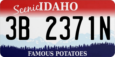 ID license plate 3B2371N