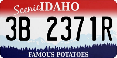 ID license plate 3B2371R