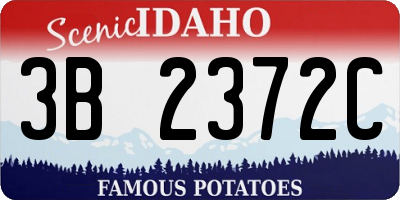 ID license plate 3B2372C