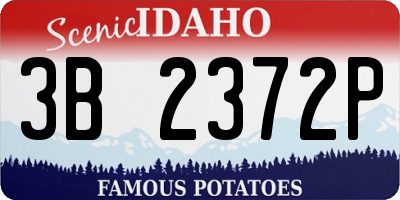 ID license plate 3B2372P