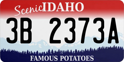 ID license plate 3B2373A