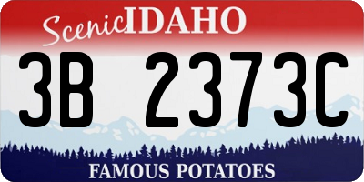 ID license plate 3B2373C