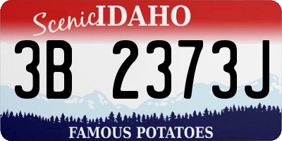 ID license plate 3B2373J
