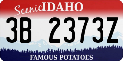 ID license plate 3B2373Z