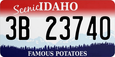 ID license plate 3B2374O