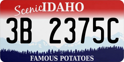 ID license plate 3B2375C