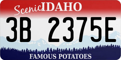 ID license plate 3B2375E