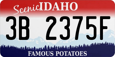 ID license plate 3B2375F