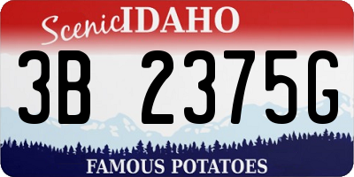 ID license plate 3B2375G