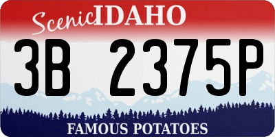 ID license plate 3B2375P