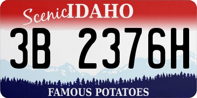 ID license plate 3B2376H