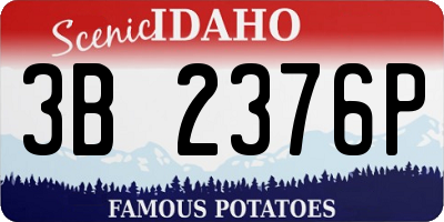 ID license plate 3B2376P
