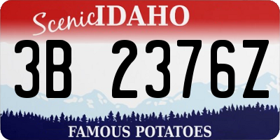 ID license plate 3B2376Z