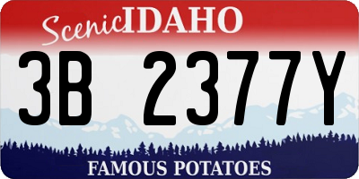 ID license plate 3B2377Y