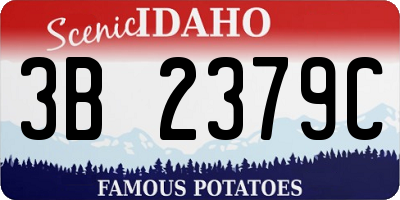 ID license plate 3B2379C