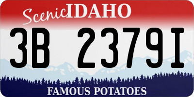 ID license plate 3B2379I