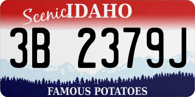 ID license plate 3B2379J