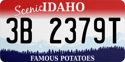 ID license plate 3B2379T