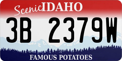 ID license plate 3B2379W