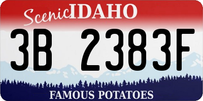 ID license plate 3B2383F
