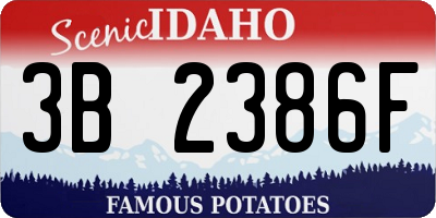 ID license plate 3B2386F