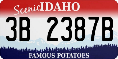 ID license plate 3B2387B