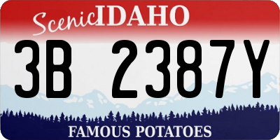 ID license plate 3B2387Y
