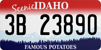 ID license plate 3B2389O