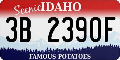 ID license plate 3B2390F