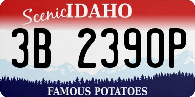 ID license plate 3B2390P