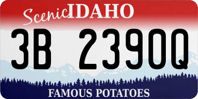 ID license plate 3B2390Q