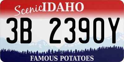 ID license plate 3B2390Y