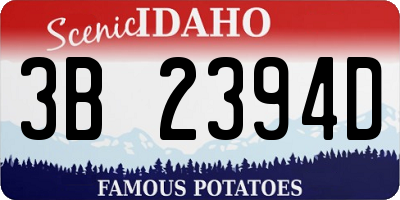 ID license plate 3B2394D