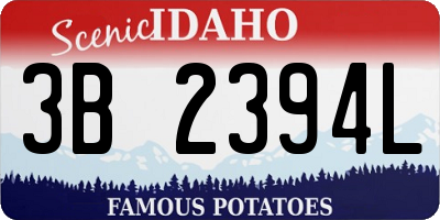 ID license plate 3B2394L
